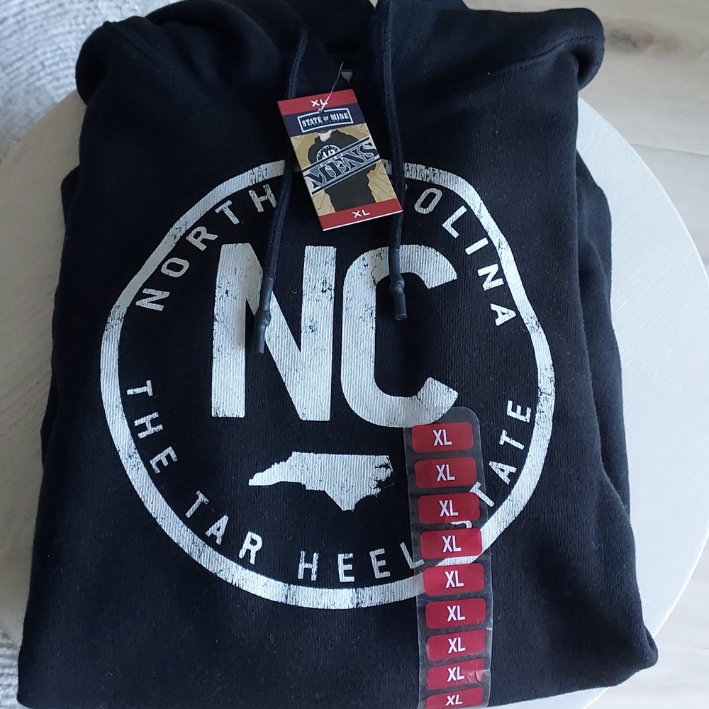 NWT State Of Mine North Carolina  The Tar Heel State Fleece Lined Hoodie Mens XL - Picture 12 of 13